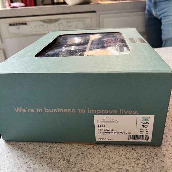 Toms Womens Sage Tan Leopard Print Slip On Comfort Scuff Slippers Shoes NWT - Picture 4 of 5